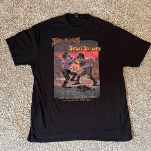 Cradle of Filth & Devil Driver Double Trouble Live Tour 2023 Black T-Shirt XL